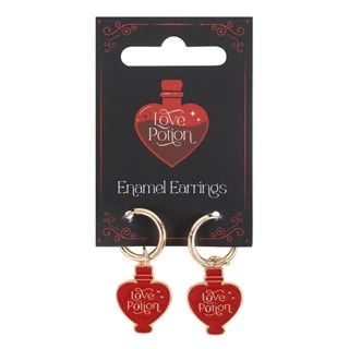 Love Potion Enamel And Stainless Steel Gold Tone Earrings