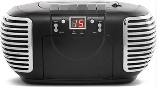 GPO Black CD & Cassette Player with AM/FM Radio