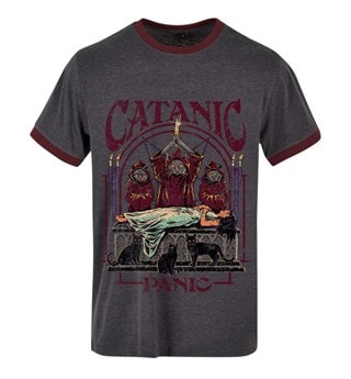 Catanic Panic Steven Rhodes Charcoal Ringer Tee