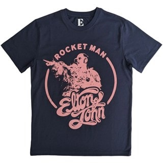Elton John Rocketman Circle Point Blue Tee