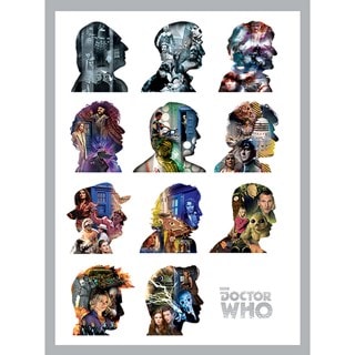 Silhouettes Doctor Who Canvas Print 60 x 80cm