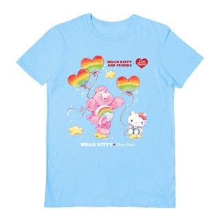 Hello Kitty & Cheer Bear Sanrio Hello Kitty & Friends x Care Bears Blue Tee