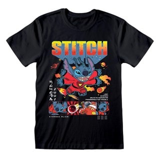 Stitch In Space Lilo & Stitch Black Tee