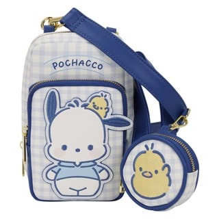 Pochacco Gingham Sanrio Loungefly Crossbody Sling Bag With Coin Bag