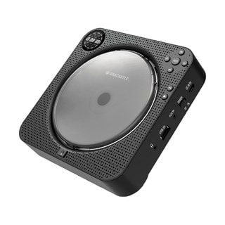 Oakcastle CD150 Black Bluetooth Portable CD Player With Wall Mount