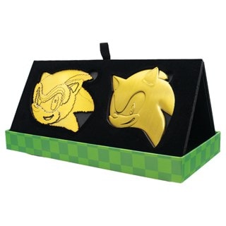 Sonic The Hedgehog 35th Anniversary Limited Edition Then & Now Medallion Set