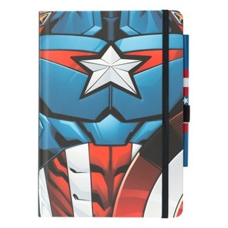 Captain America A5 Notebook With Pen