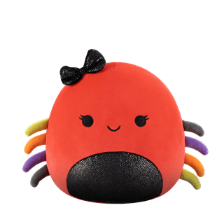 Aranya Red Spider With Black Sparkle Belly & Bow Squishmallows Plush