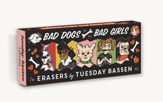 Bad Dogs Bad Girls Eraser Set Stationery