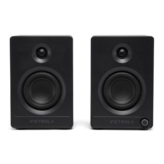 Victrola Tempo Black Bluetooth Bookshelf Speakers