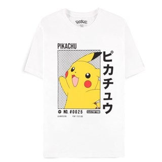 Pikachu Pokemon White Tee