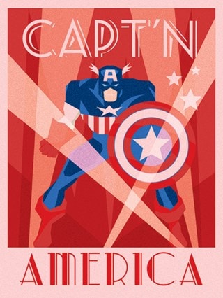 Captain America: Marvel Deco Canvas Print