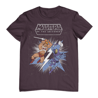 He-Man vs Skeletor Battle Masters Of The Universe Charcoal Tee
