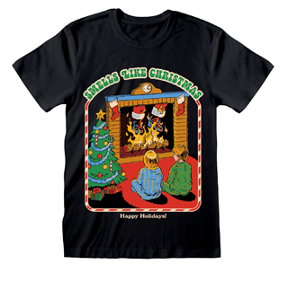 Steven Rhodes Smells Like Christmas Black Tee