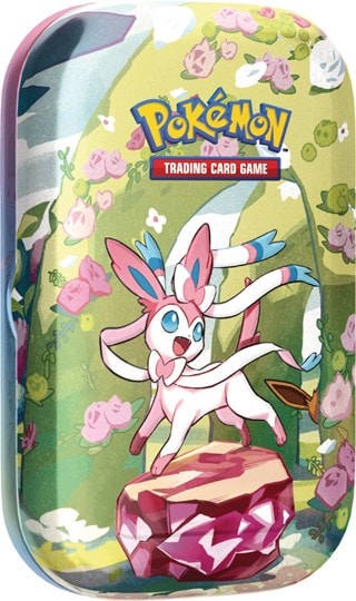 Scarlet & Violet 8.5 Prismatic Evolution Mini Tin Sylveon Pokemon Trading Cards