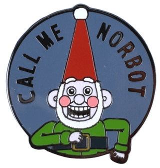 Call Me Norbot Wallace & Gromit Pin Badge