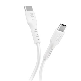 SBS White USB-C to USB-C Cable 1m