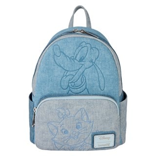 Disney Dogs & Cats Faux Denim Loungefly Mini Backpack