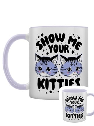 Kitsch Kitten Show Me Your Kitties Lilac Coloured Inner Mug