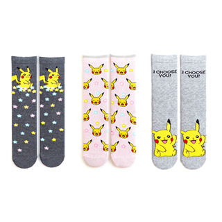 Pokémon Pikachu Socks (3 Pairs Ladies 4-7.5)