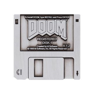 Doom Floppy Disk Pin Badge