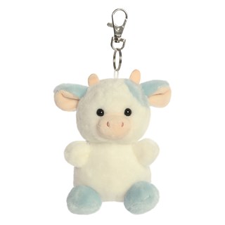 Skyla Blueberry Cow Palm Pals Clip-On Plush