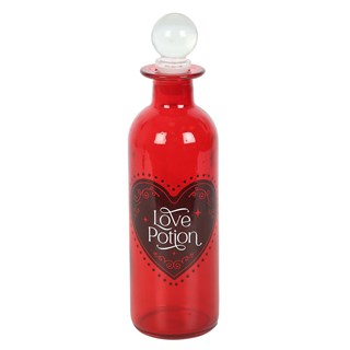 Love Potion Red Decorative Glass Bottle