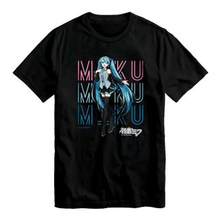 Hatsune Miku Neon Sign Black Tee