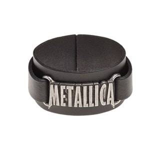 Metallica Logo  Bracelet Leather Wriststrap Jewellery