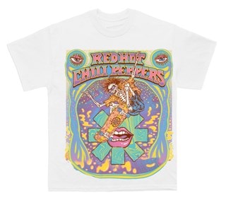 Red Hot Chili Peppers Psychadelic Poster White Tee