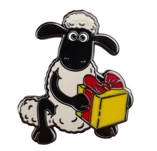 Shaun With Present Shaun The Sheep Pin Badge