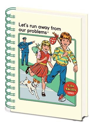 Steven Rhodes: Let's Run Away From Our Problems: A5 Wiro Notebook