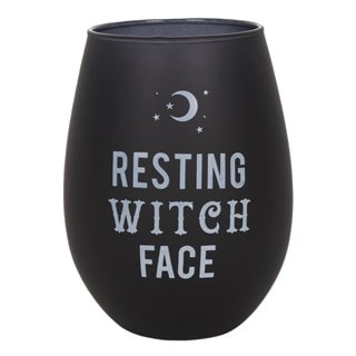 Resting Witch Face Wine Glass