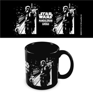 Comic Art The Mandalorian & Grogu Black Mug