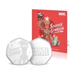 Season's Grootings: Silver Plated Guardians of the Galaxy Commemorative Coin