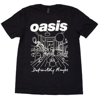 Oasis Definitely Maybe Line Drawing Black Tee