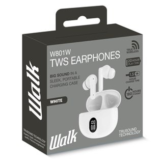 Walk Audio W801 White True Wireless Bluetooth Earphones