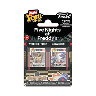 Withered Freddy and Sun & Moon Five Nights At Freddy's FNAF Funko Bitty Pop 2 Pack