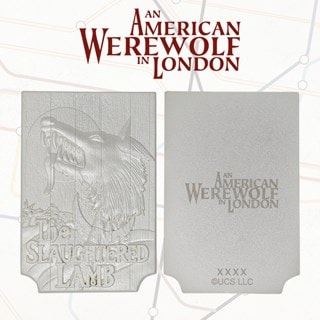 American Werewolf In London: Pub Sign Limited Edition Silver Plated Replica Collectible