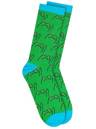 Frog Off Twisted Soles Size 8-12 Socks