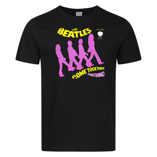 The Beatles Come Together / Something Single Cover The Beatles Black Tee