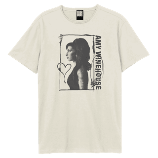 Amy Winehouse Side Profile Vintage White Tee