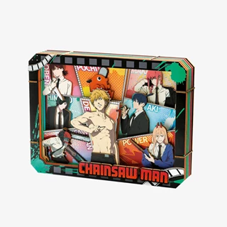 Chainsaw Man Characters United Large Wooden Film Frame