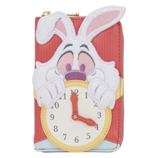 White Rabbit Alice In Wonderland Loungefly Zip Around Wallet