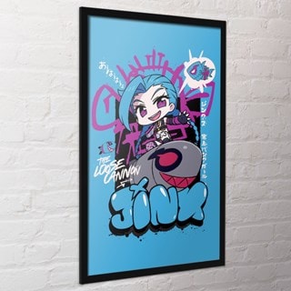 Chibi Jinx League Of Legends 60cm x 90cm Framed Maxi Poster
