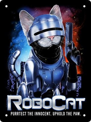 RoboCat Mini Tin Sign Horror Cats