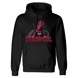 Heart U Deadpool Black Hoodie