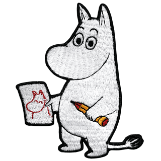 Moomins Moomintroll Drawing Sew On Patch