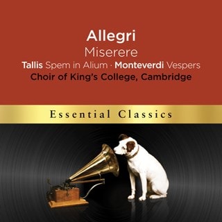 Allegri: Miserere/Tallis: Spem in Alium/Monteverdi: Vespers