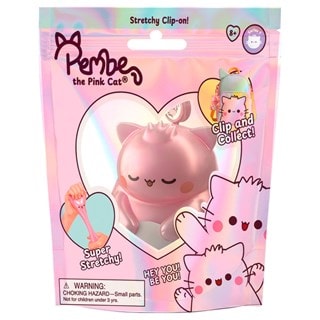 Pembe The Pink Cat Squishy Friends Clip On Keyring Blind Bag